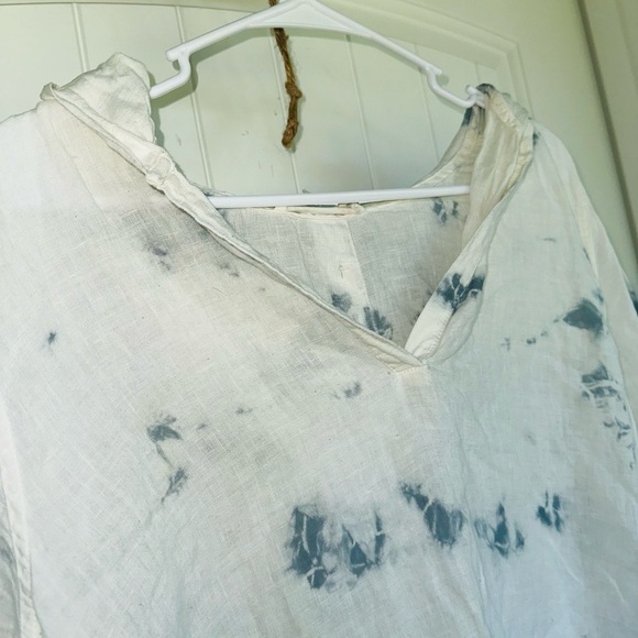 C&C California 100% Linen Tie Dye Tunic 1X - Picture 5 of 11